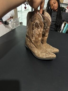 Smoky Mountains boot in Brown Embroidered Heeled Cowboy Boots 100 leather size 5